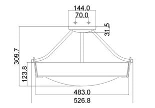 Потолочный светильник Elstead Lighting Hathaway HK-HATHAWAY-SFMN цена и информация | Потолочные светильники | kaup24.ee