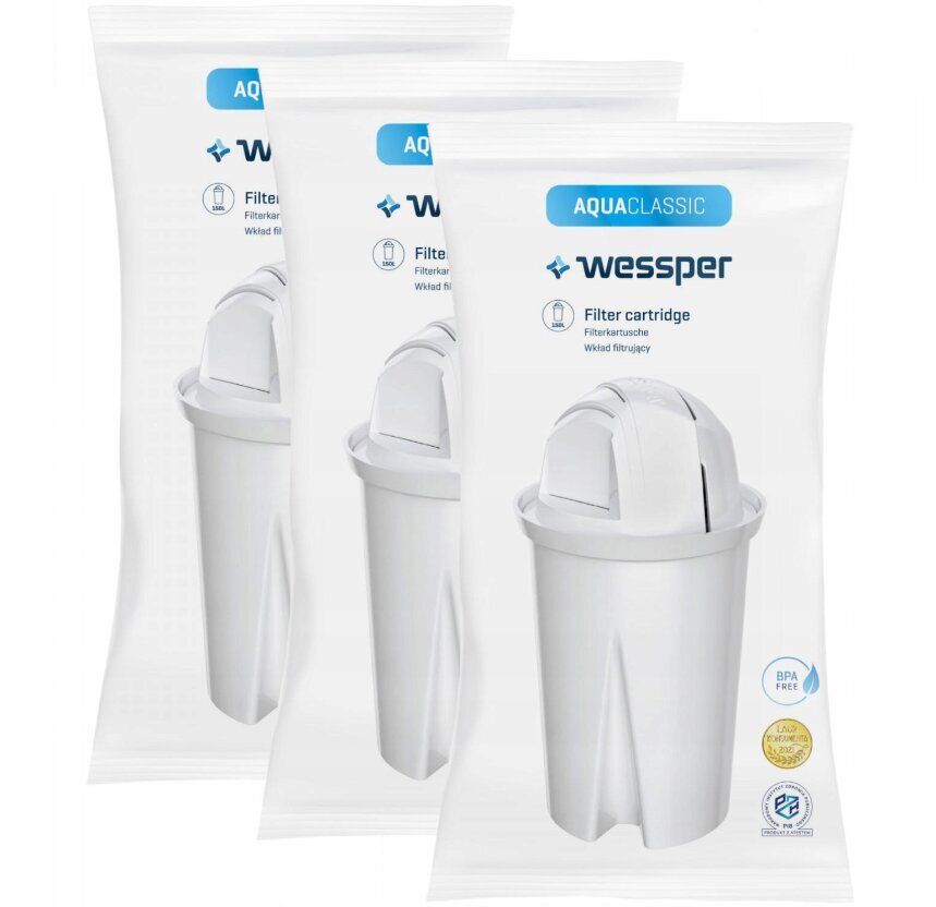 Wessper AquaClassic, 3 tk цена и информация | Filterkannud ja filtrid | kaup24.ee