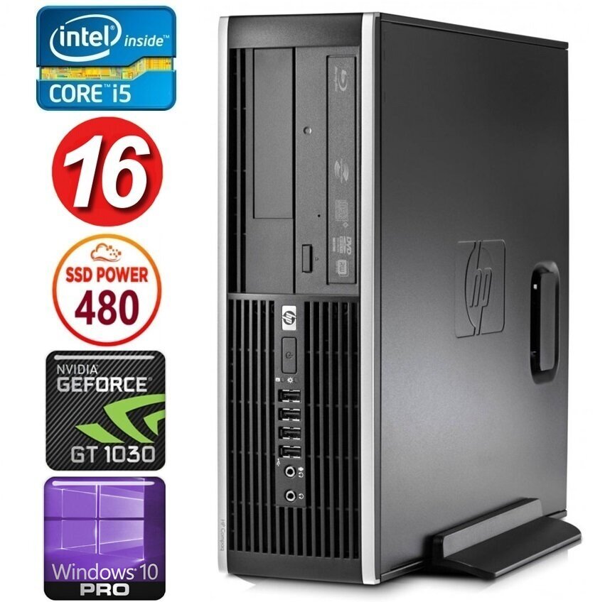HP 8100 Elite SFF i5-750 16GB 480SSD GT1030 2GB DVD WIN10Pro [refurbished] hind ja info | Lauaarvutid | kaup24.ee