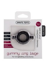 Peeniserõngas Shots Toys Gummy Ring L, must цена и информация | Эрекционные кольца, насадки на пенис | kaup24.ee