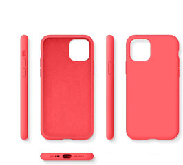 Protection set -silikoonist ümbris Apple iPhone 11 (real liquide Easy clean) roosa - Neon Coral + ekraani kaitseklaas 5D hind ja info | Telefoni kaaned, ümbrised | kaup24.ee