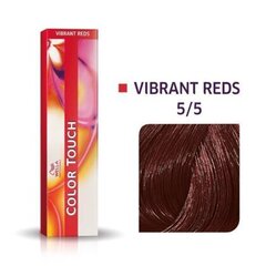 Juuksevärv Wella Color Touch Vibrant Reds, 60 ml, 5/5 Light Mahogany Brown цена и информация | Краска для волос | kaup24.ee