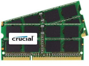 Crucial CT2K4G3S1339M, 8GB (4GBx2), DDR3, 1333MHz, SODIMM, MAC, CL9, 1.35V/1.5V hind ja info | Operatiivmälu (RAM) | kaup24.ee