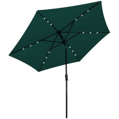 LED уличный зонтик 247 см, зеленый цена и информация | Зонты, маркизы, стойки | kaup24.ee