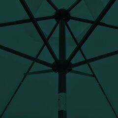 vidaXLi LED-tuledega konsooldisainiga päikesevari 3 m roheline цена и информация | Зонты, маркизы, стойки | kaup24.ee