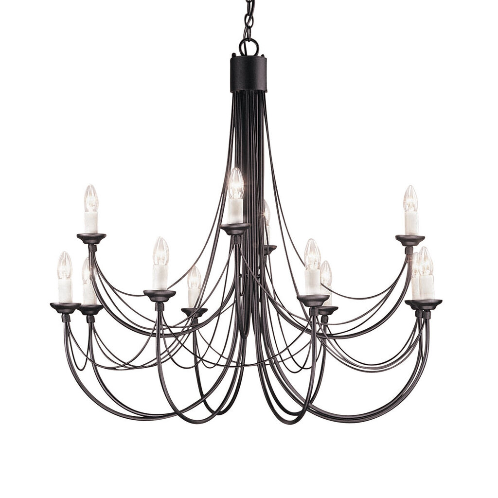 Rippvalgusti Elstead Lighting Carisbrooke CB12-BLACK цена и информация | Rippvalgustid | kaup24.ee