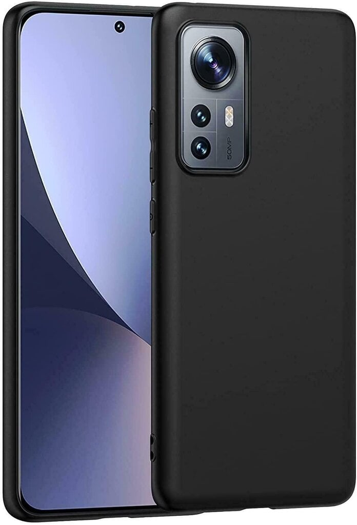 Mocco Ultra Slim Soft Matte 0.3 mm Silicone Case for Xiaomi 12 5G / 12X 5G Black цена и информация | Telefoni kaaned, ümbrised | kaup24.ee