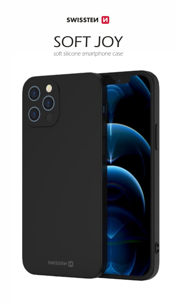 Swissten Soft Joy Silicone Case for Apple iPhone 14 Pro Max Black цена и информация | Telefoni kaaned, ümbrised | kaup24.ee