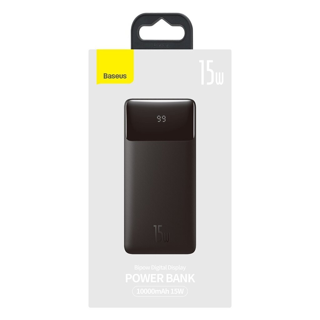 Baseus Bipow 10000mAh 15W + USB-A - Micro USB 0.25m (PPBD050001) hind ja info | Akupangad | kaup24.ee