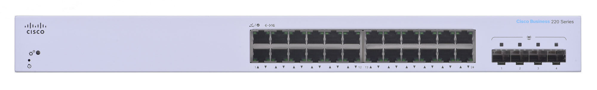Cisco CBS220-24T-4G Managed L2 Gigabit Ethernet (10/100/1000) Power over Ethernet (PoE) 1U White цена и информация | Lülitid (Switch) | kaup24.ee