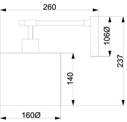 Seinavalgusti Elstead Lighting Balance BALANCE1-BRPB hind ja info | Seinavalgustid | kaup24.ee