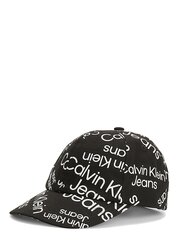 Müts poistele Calvin Klein Organic Cotton Cap Must цена и информация | Шапки, перчатки, шарфы для мальчиков | kaup24.ee