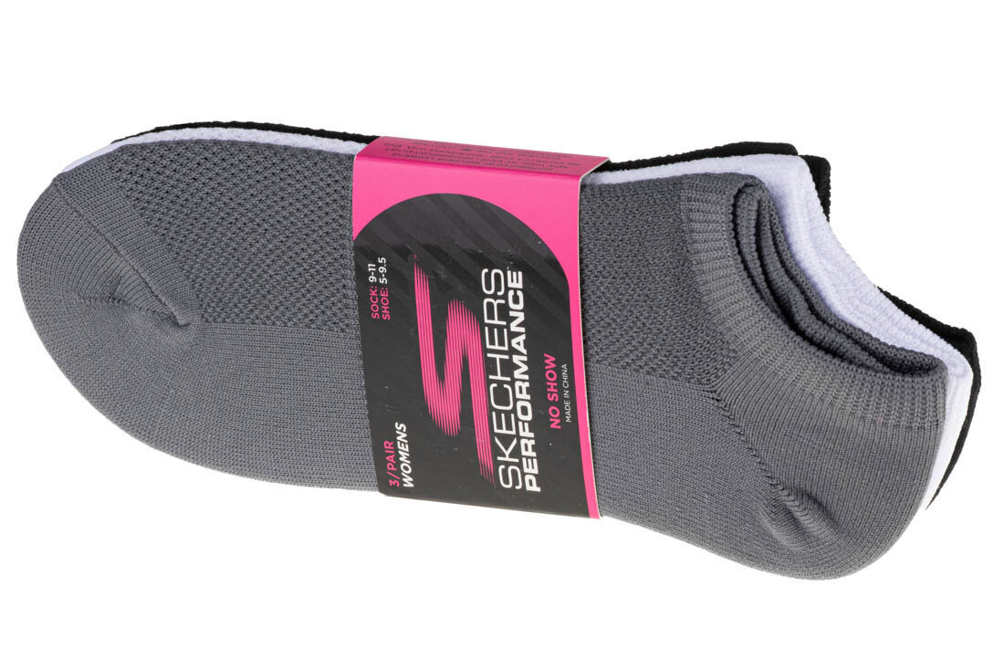 Naiste sokid Skechers Super Stretch S101720-WBK, 3 paari hind ja info | Naiste sokid | kaup24.ee