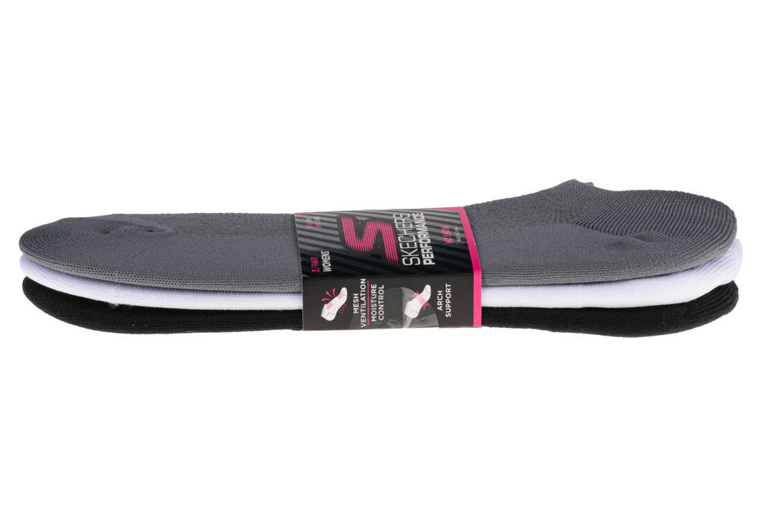 Naiste sokid Skechers Super Stretch S101720-WBK, 3 paari hind ja info | Naiste sokid | kaup24.ee