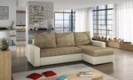 Универсальный угловой диван Livio, коричневый/кремовый