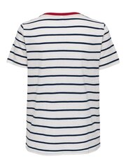 Женская футболка Only, 15282976*02, белый/тёмно-синий цвет, 5715364924194 цена и информация | Женские футболки | kaup24.ee