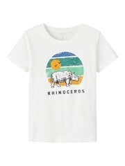 Детская футболка Name It 13213252*04, белая, 5715320964967 цена и информация | Рубашки для мальчиков | kaup24.ee