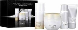 Näohoolduskomplekt naistele Sensai Absolute Silk Illuminative: päeva- ja öö hooldustoode naha noorendamiseks, 40 ml + puhastusõli, 30 ml + kreemseep normaalsele ja kuivale nahale, 30 ml + näokreem, 30 ml hind ja info | Näokreemid | kaup24.ee