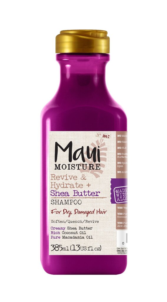 Sheavõiga šampoon kuivadele kahjustatud juustele Maui moisture revive hydrate, 385 ml цена и информация | Šampoonid | kaup24.ee