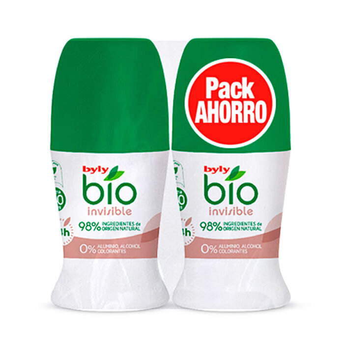 Rulldeodorant Byly bio 0 invisible 2x50ml цена и информация | Deodorandid | kaup24.ee