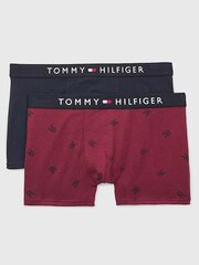 Poiste lühikesed püksid Tommy Hilfiger TH Monogrammprint 2-pakk, punane hind ja info | Poiste aluspesu | kaup24.ee