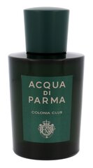 <p>Парфюм Acqua Di Parma Colonia Club — это аромат страсти. Этот аромат делает вас исключительной, вы на самом верху элегантности. Подходит не только страстным мужчинам, но и страстным женщинам.</p>

<p>Рекомендуется для особых случаев.</p>

<p>- Верхние ноты: бергамот, лимон, мандарин, мята;</p>

<p>- Средние ноты: лаванда, герань, гальбанал фарула;</p>

<p>Базовые ноты: амбра, мускус;</p>

<p>Характер запаха: древесный.</p>

<p></p>
 цена и информация | Женские духи | kaup24.ee