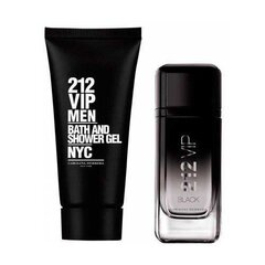 Komplekt Carolina Herrera 212 Men VIP Black: EDP meestele 100 ml + dušigeel 100 ml цена и информация | Мужские духи | kaup24.ee