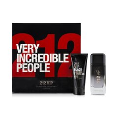 Komplekt Carolina Herrera 212 Men VIP Black: EDP meestele 100 ml + dušigeel 100 ml hind ja info | Meeste parfüümid | kaup24.ee