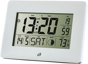 Juhtmevaba digitaalne kellraadio Krontaler, valge hind ja info | Ilmajaamad, termomeetrid | kaup24.ee