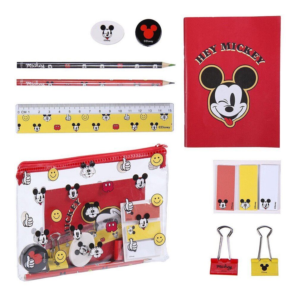 Kirjatarvete komplekt Mickey Mouse 10-osaline цена и информация | Kirjatarbed | kaup24.ee