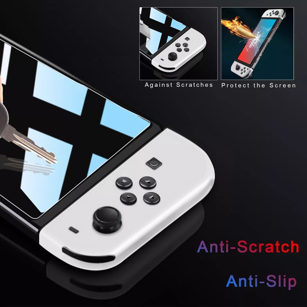 4pcs Tempered Glass Screen Protector with tool for Switch Oled hind ja info | Mängukonsoolide lisatarvikud | kaup24.ee