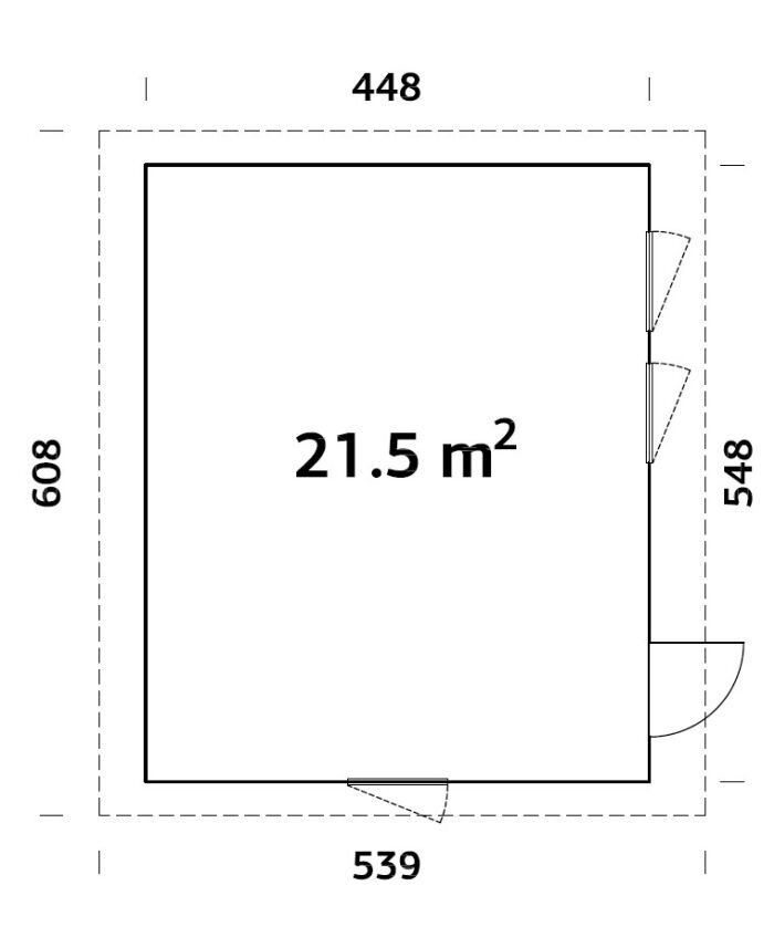 Aiamaja-kodukontor Annika 21,5 m² soojustamisvalmidusega цена и информация | Kuurid ja aiamajad | kaup24.ee