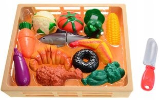 Mängutoidu komplekt juurviljad -ja puuviljad (6103) 1530 hind ja info | Tüdrukute mänguasjad | kaup24.ee