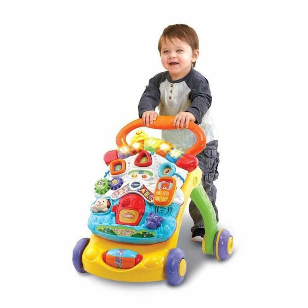 Kõnnitugi Vtech Super Trotteur Parlant 2 in 1, oranž hind ja info | Imikute mänguasjad | kaup24.ee