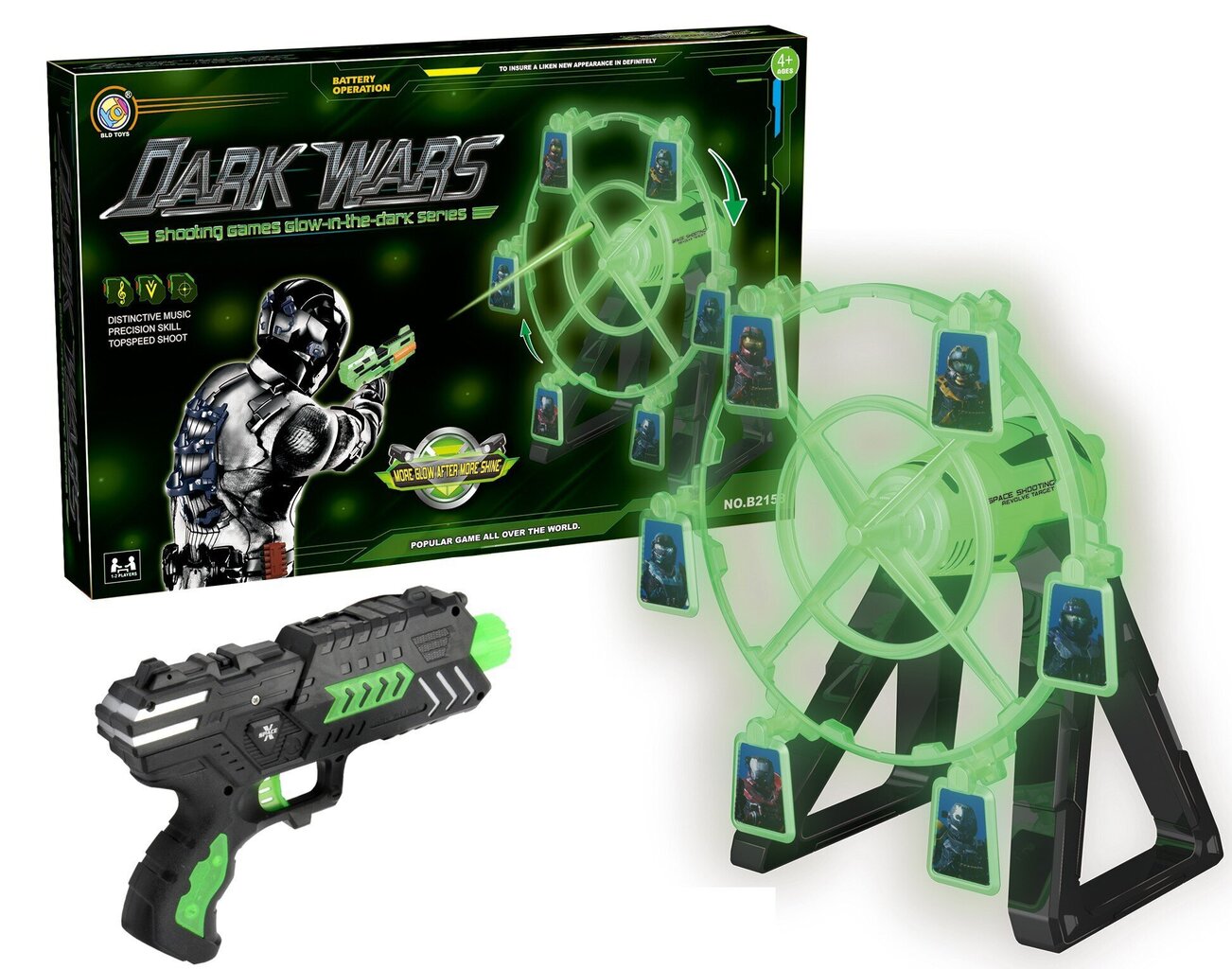 Laskemängu komplekt Dark Wars, must цена и информация | Poiste mänguasjad | kaup24.ee