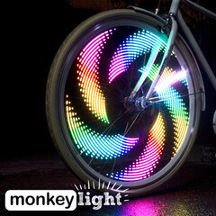 Monkey Light M232 värviline ja mustriline jalgrattavalgusti rehvile цена и информация | Велосипедные фонари, отражатели | kaup24.ee