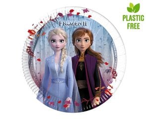 Одноразовые бумажные тарелки 19.5 см, 8 шт. Frozen 2 цена и информация | Праздничная одноразовая посуда | kaup24.ee