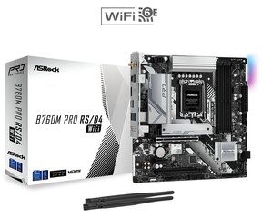 ASRock B760M Pro RS/D4 WIFI, Micro ATX, LGA1700, DDR4 цена и информация | Материнские платы	 | kaup24.ee