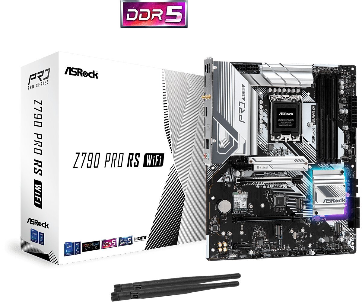 ASRock Z790 Pro RS WIFI, ATX, LGA1700, DDR5 hind ja info | Emaplaadid | kaup24.ee