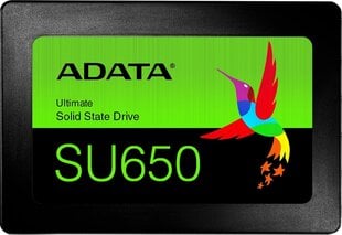 ADATA Ultimate SU650, 1TB hind ja info | ADATA Arvutid ja IT- tehnika | kaup24.ee