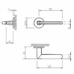 Ukselingi komplekt Tupai 4153 Q5S цена и информация | Дверные ручки | kaup24.ee