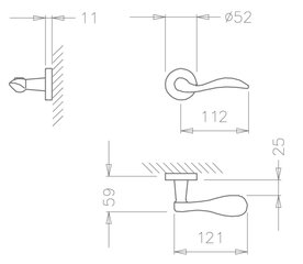 Ukselingi komplekt Tupai 1948 R hind ja info | Ukselingid | kaup24.ee