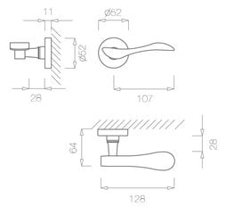 Ukselingi komplekt Tupai 940 R hind ja info | Ukselingid | kaup24.ee