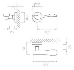 Ukselingi komplekt Tupai 940 R hind ja info | Ukselingid | kaup24.ee