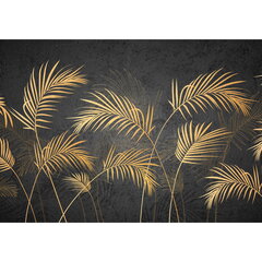 Seinamaalingud – kaasaegsed kuldsed palmilehed hind ja info | Fototapeedid | kaup24.ee