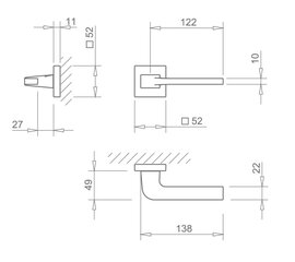 Ukselingi komplekt Tupai 3097 Q hind ja info | Ukselingid | kaup24.ee