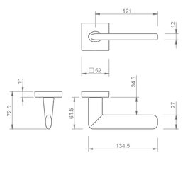 Ukselingi komplekt Tupai 3098 Q hind ja info | Ukselingid | kaup24.ee