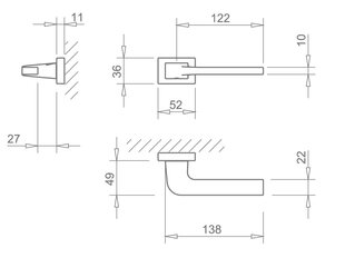 Ukselingi komplekt Tupai 3097 RT цена и информация | Дверные ручки | kaup24.ee