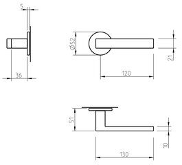 Ukselingi komplekt Tupai 2275 R5S hind ja info | Ukselingid | kaup24.ee