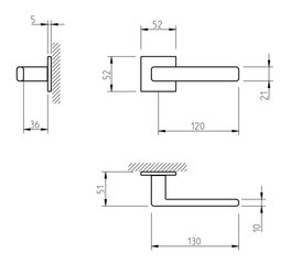 Ukselingi komplekt Tupa 3095 Q5S hind ja info | Ukselingid | kaup24.ee